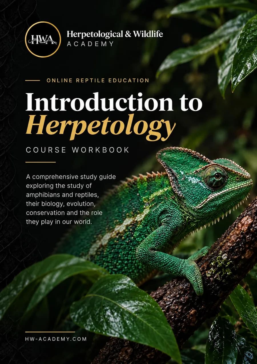 Cover of the Introduction to Herpetology printed course workbook